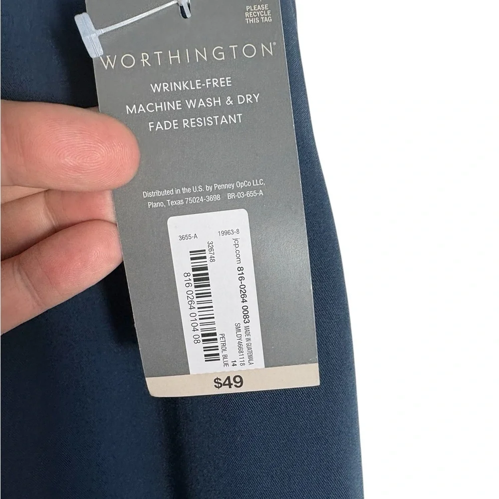 WORTHINGTON NWT Wrinkle-Free Pants in Dusty Blue Size 14 — Work/Office/Career - Picture 4 of 7